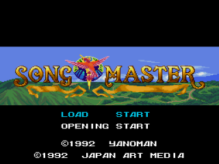 Song Master title screen for Super Famicom